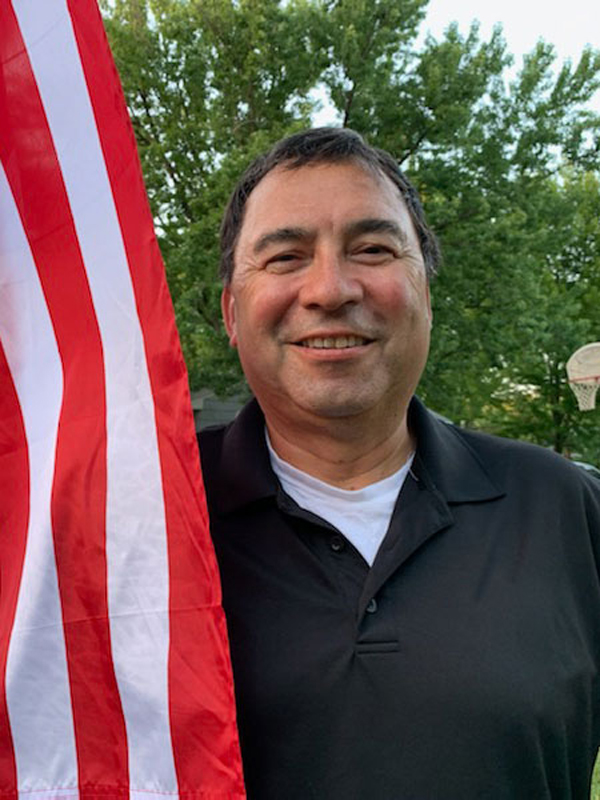 Barry with Flag